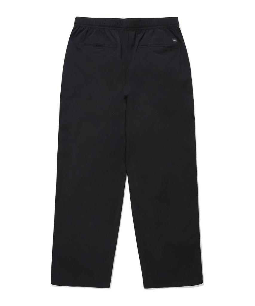 COVERNAT Woven Semi-Wide Buckle Pants Black