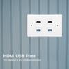 2 HDMI Female to Female Buck 2USB Buckle настенная панель для дома и отеля