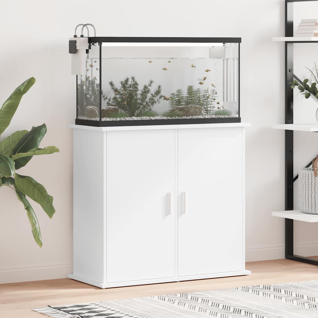 Aquarium Stand White 81 x 36 x 73 cm Engineered Wood