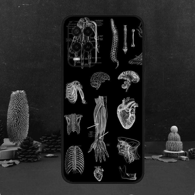 Анатомия человека для OPPO A58 A78 A98 A15 A16 A17 A76 A96 A77 A52 A72 A5 A9 A79 A94 A74 A57S A53S A54S чехол