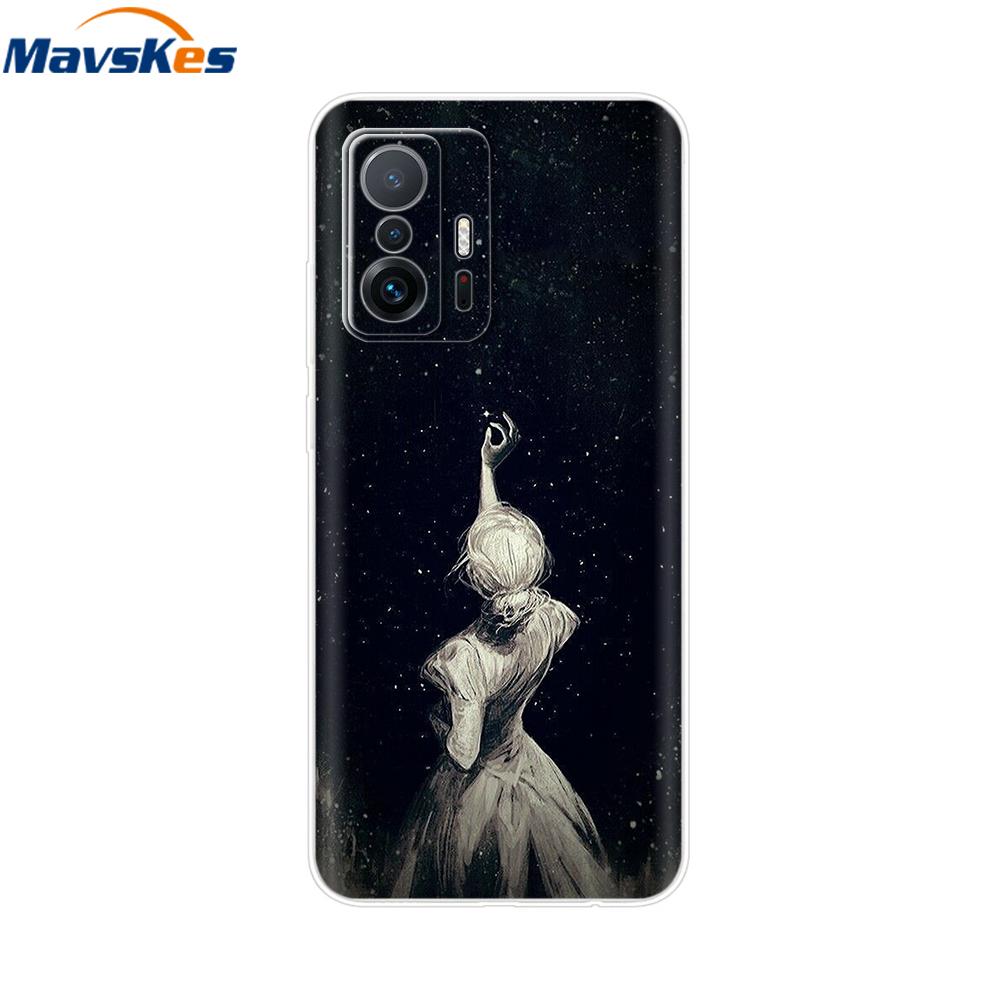 For Xiaomi 11T Pro Case For Xiaomi 11T Cover Transparent Silicone Cute Back Cover Cases Soft Bumper for xiaomi 11t 5g t11 Capa