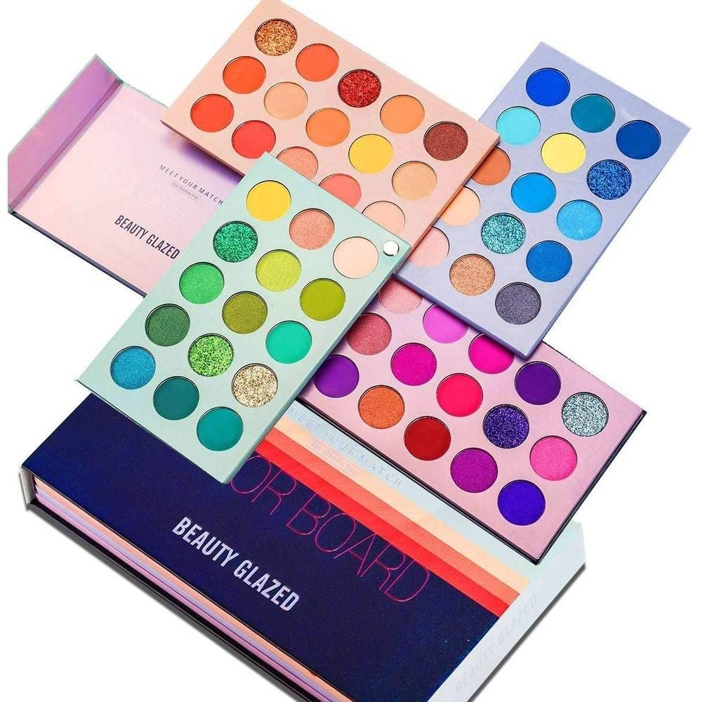 Палитра теней для век Beauty Glazed 60 Color Makeup Eyeshadow 4-слойная вращающаяся, 1 шт.