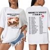 Сабрина Карпентер Short N Sweet Tour 2025 Футболка Подарок для фанатов Унисекс Женская одежда Харадзюку Эстетичные Футболки Хлопковая Свободная Футболка