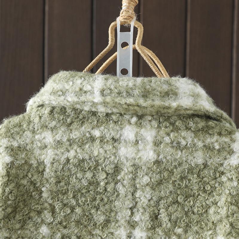 DIMANAF 2025 Новые осенне-зимние женские пальто и куртки больших размеров, свободная повседневная верхняя одежда, винтажная женская клетчатая хлопковая толстая с длинным рукавом