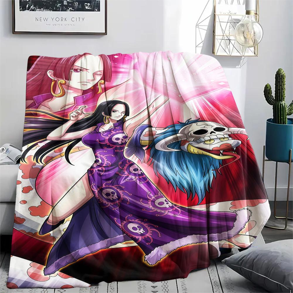 1PC Boa Hancock Patterned Flannel Blanket Suitable For All Seasons For Home Decor Warmth And Comfort Gifts Holiday Present