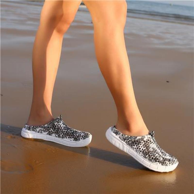 Женские летние полые сандалии, дышащие болотные тапочки, противоскользящие сабо для женщин