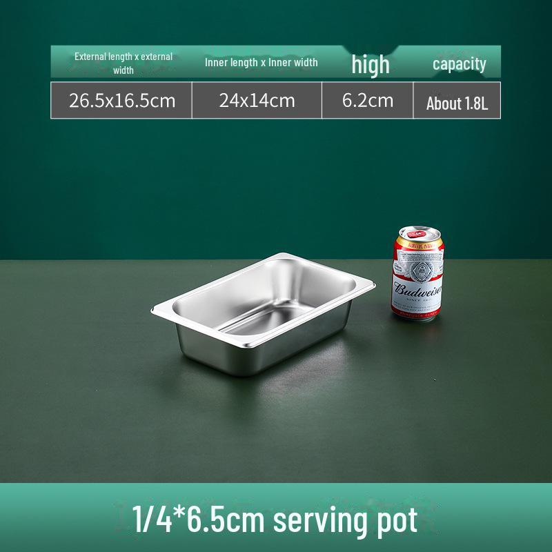 Квадратная сервировочная миска из нержавеющей стали с крышкой для фаст-фуда, молочного чая, приправ или горячих блюд