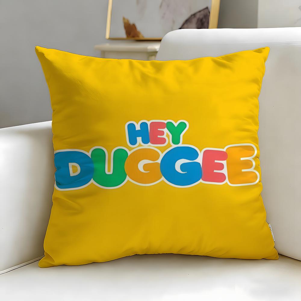classic cartoon Hey Duggee Cushion Cover Soft & Easy-Wash Pillow Case – Versatile for Couch, Bed, Travel and Office