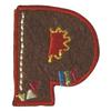 Iron-on Embroidered Patch Letter P 3 Cm