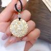 Retro High-end Spirit Fox Depicting Peace and Joy Peach Blossom Fox Pendant Animal Year Set Chain Necklace Pendant
