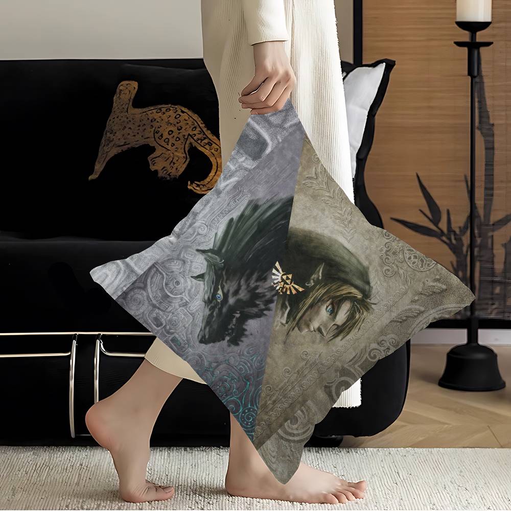 Video Game Legend ZZeldas Office Cushion Pillowcase Car Cushion Cover45X45CM Lumbar Pillowcase Sofa Pillowcover