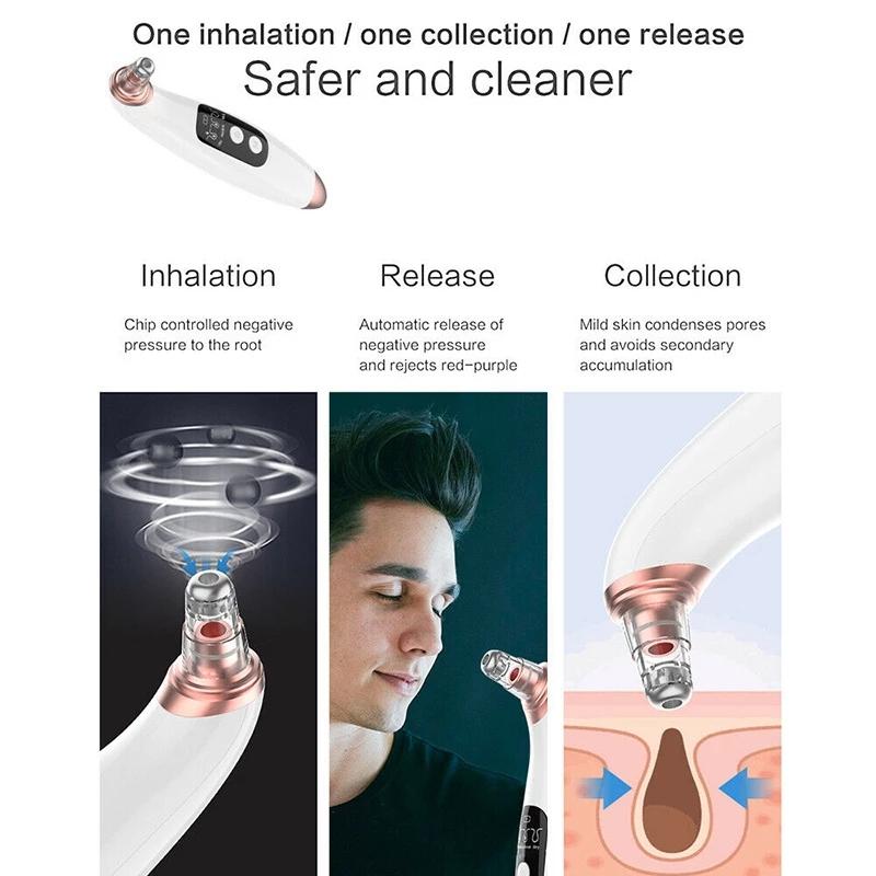 Вакуумный прибор для удаления черных точек, инструменты для ухода за кожей лица, машина для удаления угрей и черных точек на носу, глубокий очиститель пор
