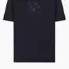 Emporio Armani Мужская футболка-пуловер с вышитым логотипом SS24, круглый вырез, короткий рукав, топ, темно-синий 6D1TC0-1JOSZ-0920