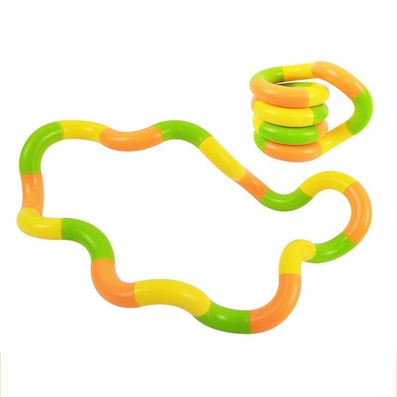 Игрушка-антистресс Tangle Fidget, гибкая, скручивающаяся, для тренировки координации рук и глаз, расслабляющая, для снятия тревожности, для СДВГ, аутизма