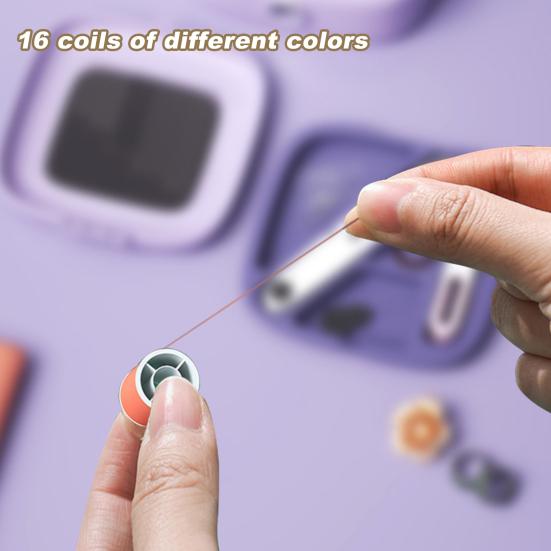 1 комплект магнитной швейной коробки с 20 иглами, 16 ножницами для ниток, наперстком для ленты