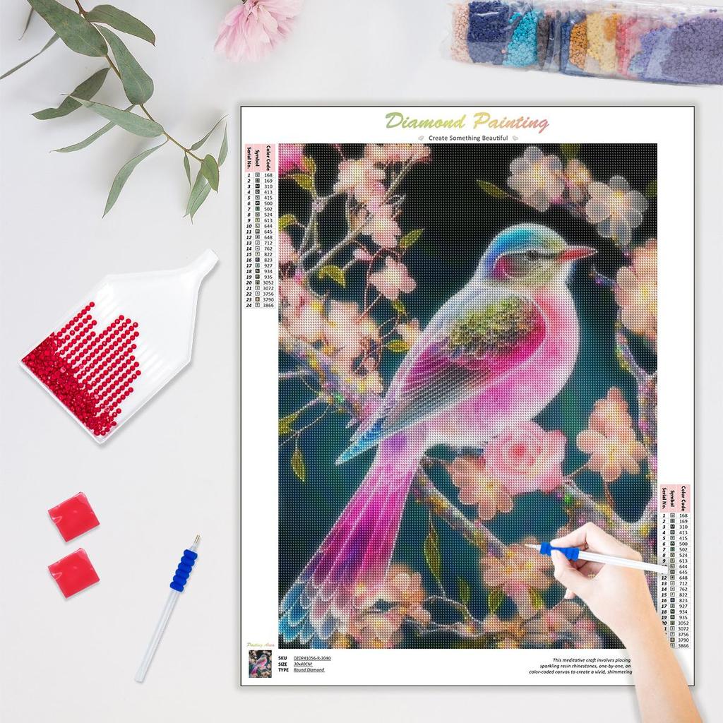 Full Round Diamond Painting Bird Animal Handmade Embroidery Cross Stitch Pcture Of Rhinestone For Home Decors 30x40cm/12x16inch