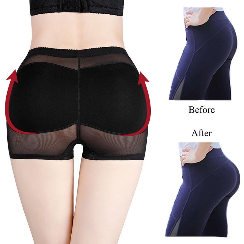 Трусики-шейпер с завышенной талией и большой накладной попой, женские утягивающие шорты для подтяжки ягодиц с подкладками пуш-ап, корректирующее белье для бедер