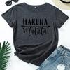 ХАКУНА Узор Хлопковая Футболка Короткий Рукав Круглый Вырез Женская 2D Принт Топы