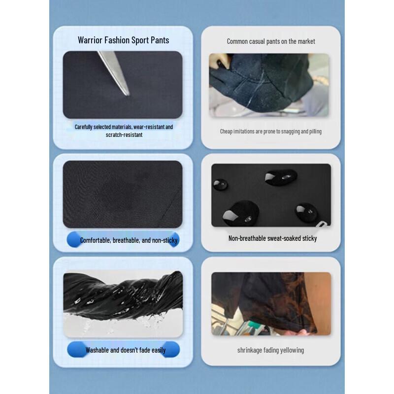 Мужские повседневные брюки Warrior из ледяного шелка, быстросохнущие