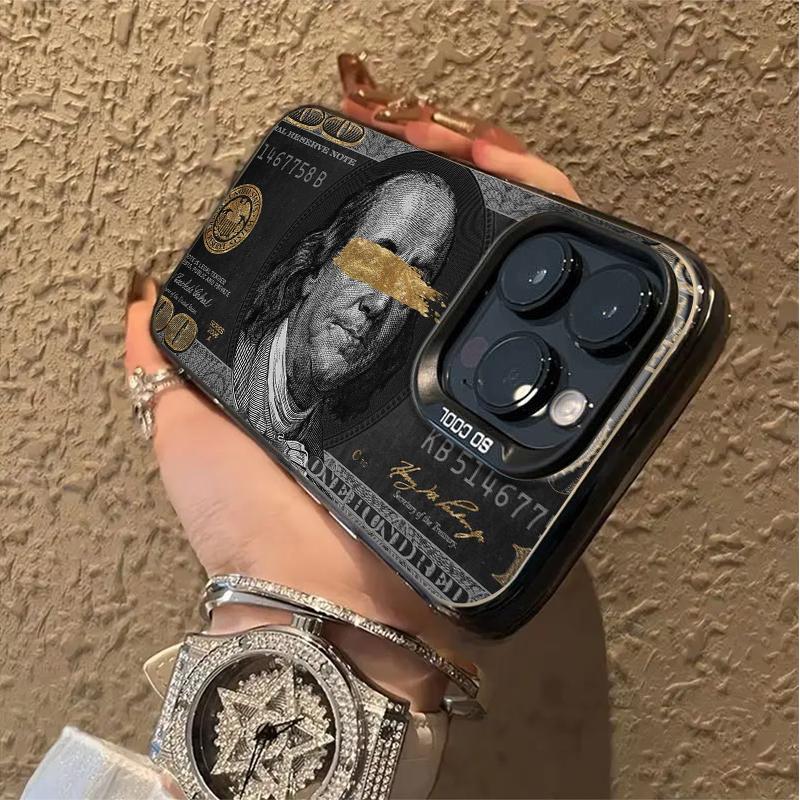 Новый крутой чехол для телефона в виде 100-долларовой банкноты для iPhone 16 PRO 17 15 14 13 12 11 Pro Max 16E IPHONE Air Минимализм Ударопрочная крышка