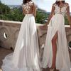 2025 Wedding Dresses Sexy Lace Split Evening Dress Long Skirt Bridesmaid Dress Prom Dress New Evening Gown Elegant Wedding Dress