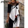 JPNTKY Women's Fashion Summer Spring Short Sleeve V-Neck Casual Dresses