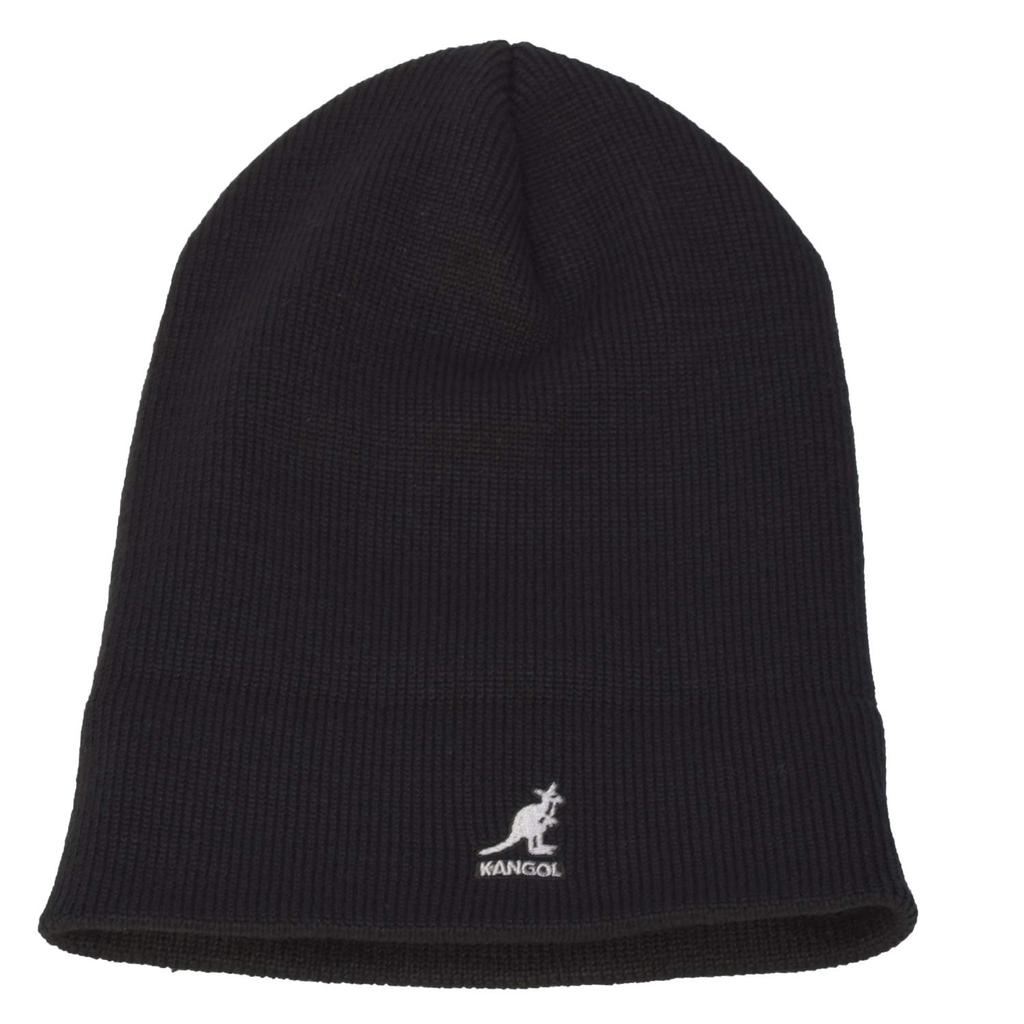 Knit Logo Logo Knit One Point Simple Knit Cap Black X [Kangol] Cap, Knit, Cap, Hat, Brand, (01 Silver)