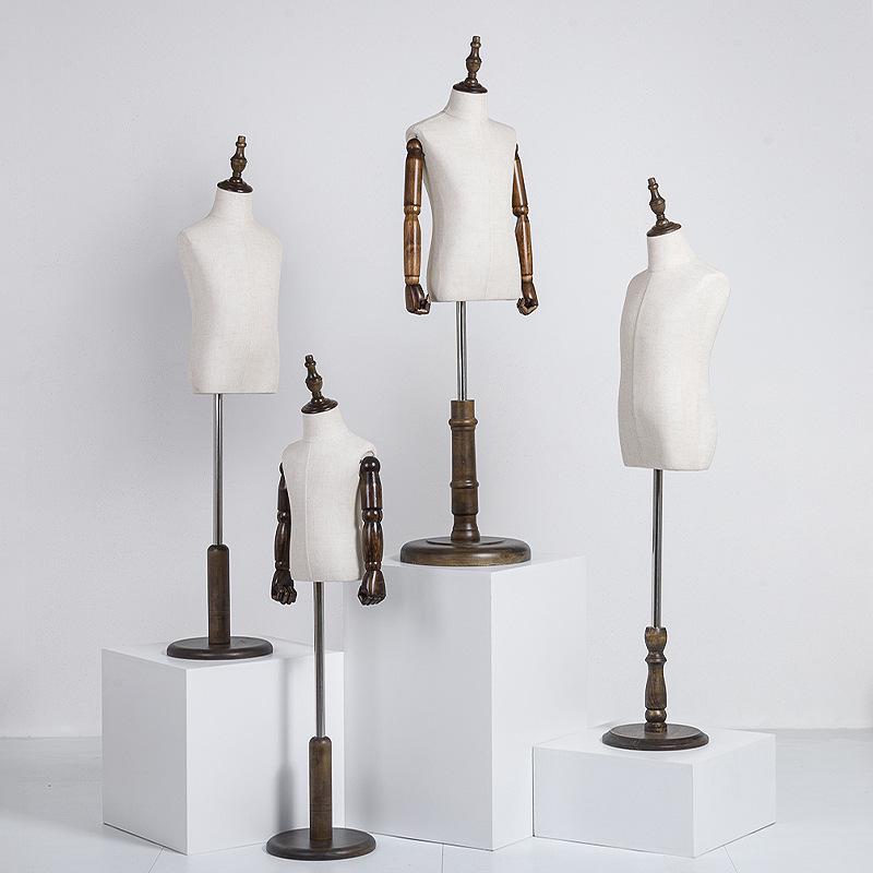 Детский манекен, подставка для показа: Массив дерева и ткань для детской одежды