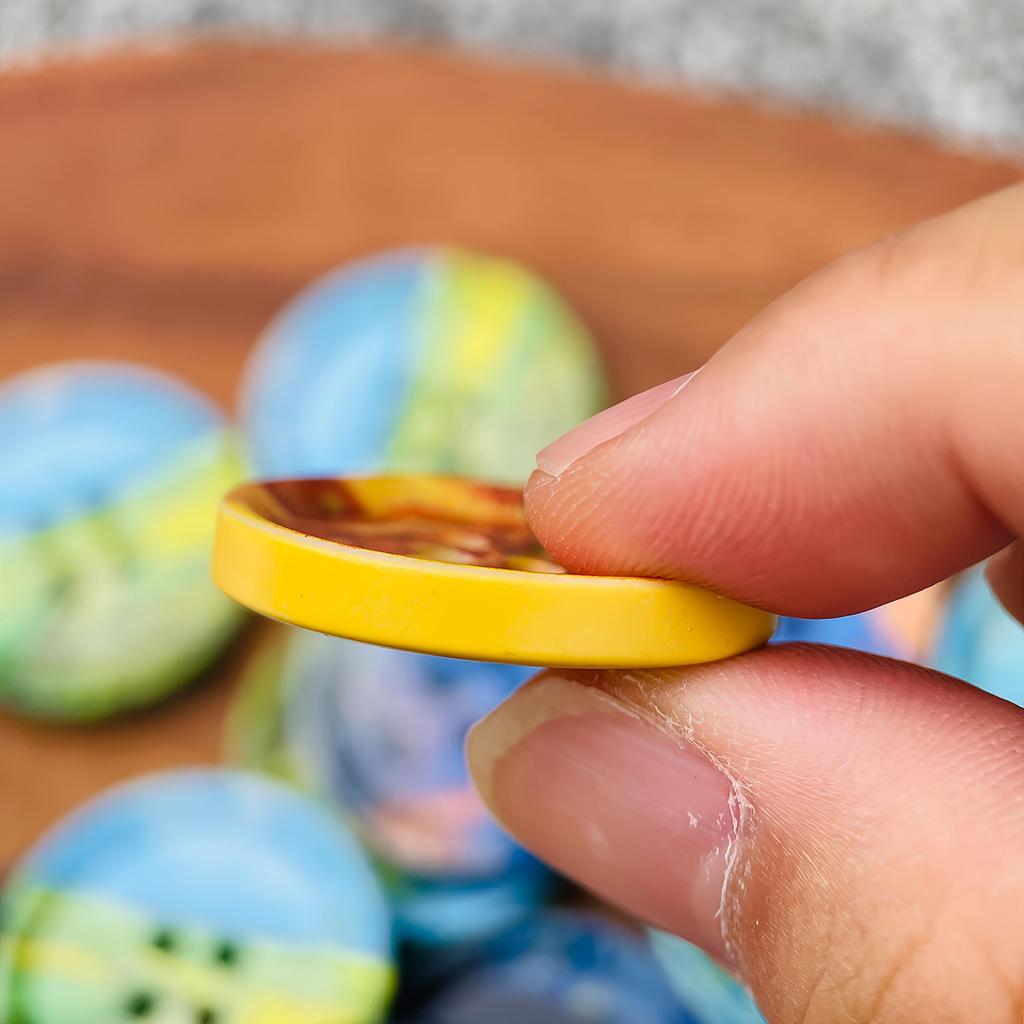 Набор из 5 декоративных больших пуговиц диаметром 30 мм, с масляными картинами Ван Гога и Моне, по одной каждого типа, для одежды, шарфов, сумок