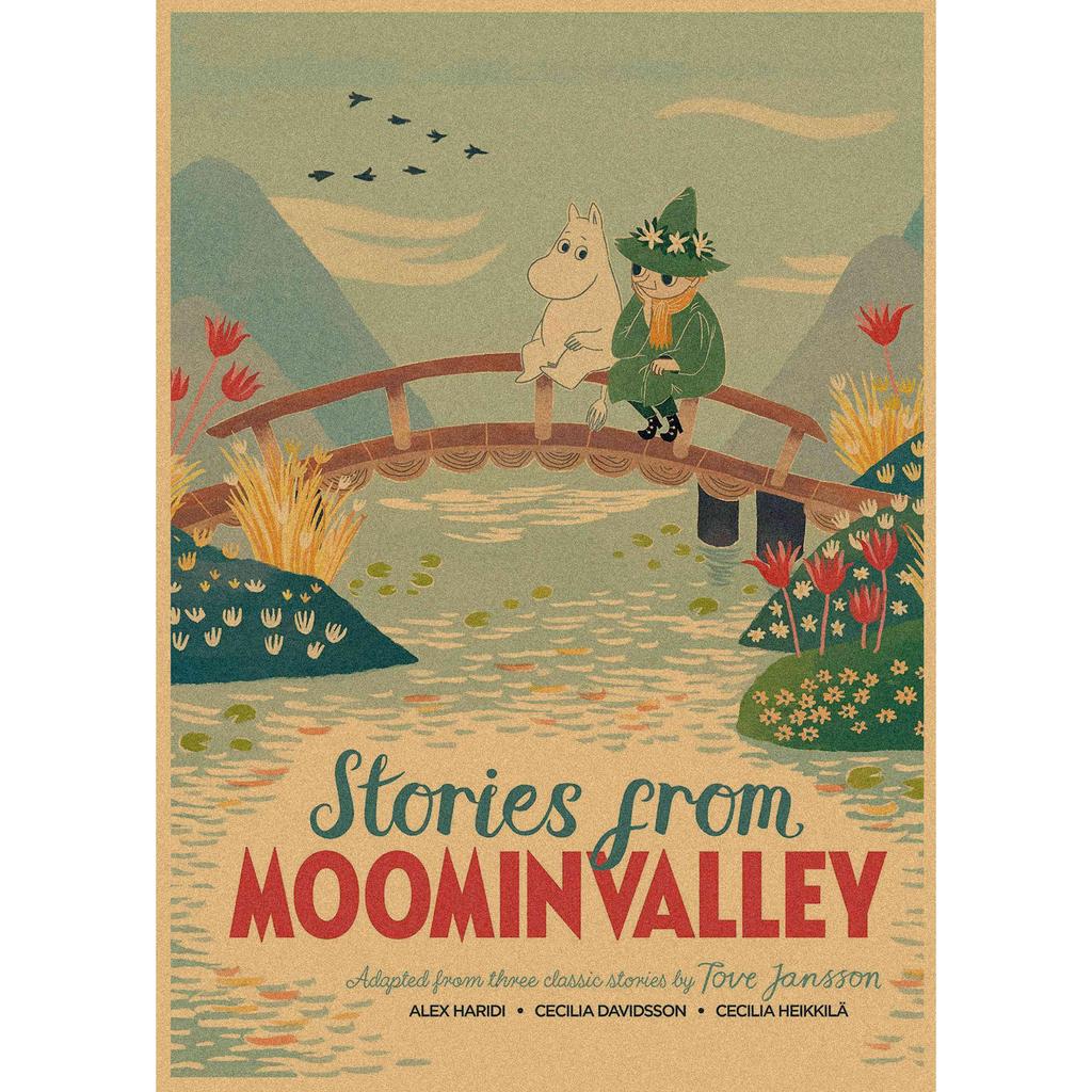 Moomin Family Retro Cartoon Poster Wall Art Mural 397
