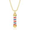 New Retro Fashion Barbers Rotating Light Barber Shop Necklace Jewelry Pendant Chain