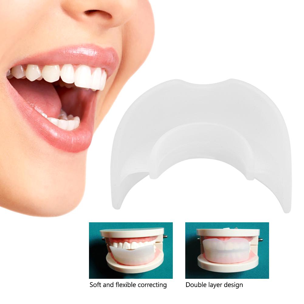 Flexible Dental Orthodontic Anti Grinding Teeth Brace Double Layer Tooth Retainer Corrector