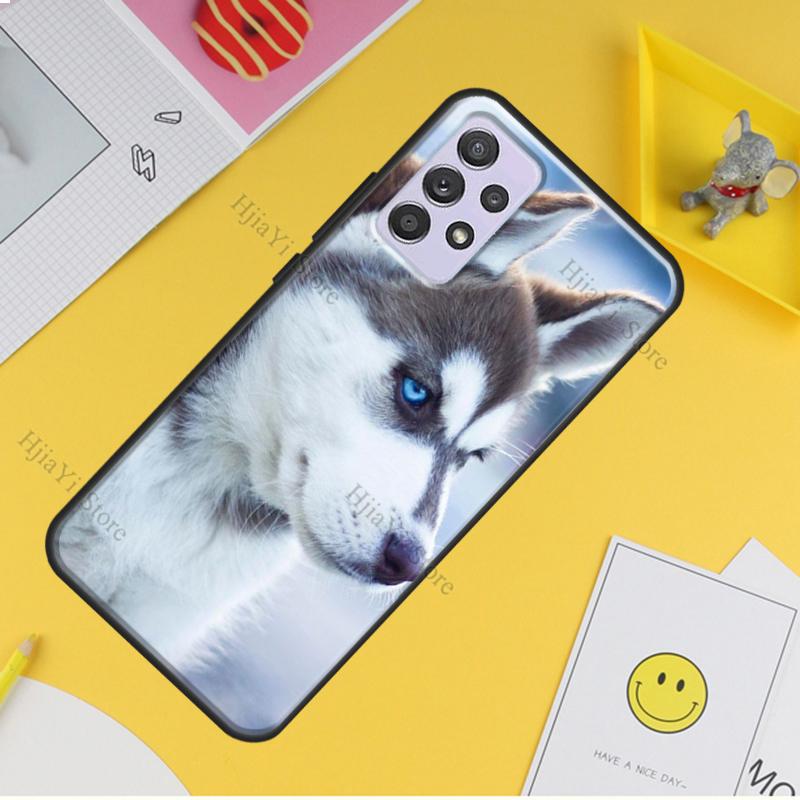 Чехол для телефона с щенком хаски для Samsung Galaxy A32 A12 A42 A52 A72 A11 A51 A71 A21S A20S A50 A70 A10