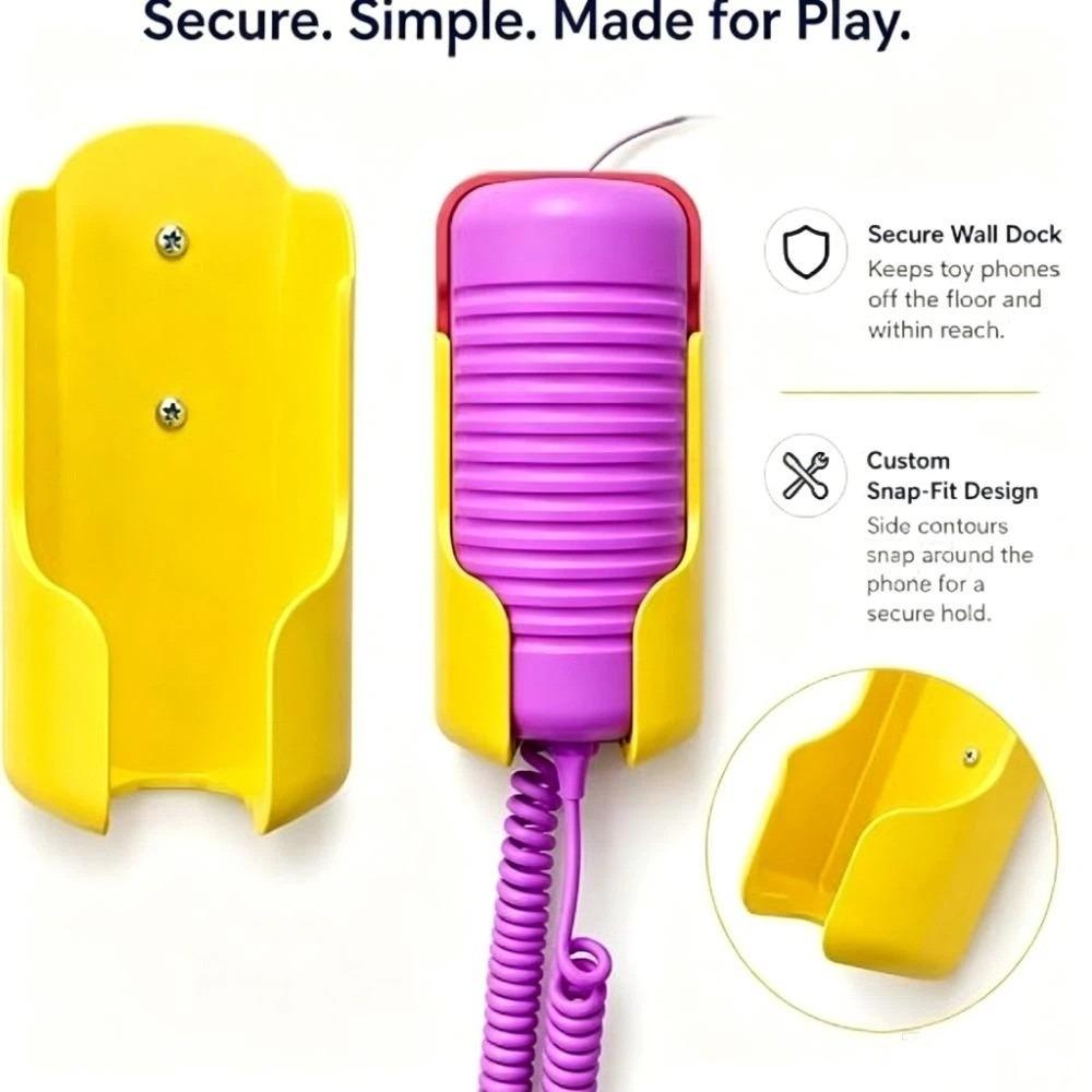 Anti-Slip Landline Phone Holder Anti-Drop Telephone Hanging Stand Wall Mount Bracket Home Office