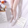 Шелк Ажурные Кружева Белый бант Женские колготки Чулки с принтом Носки Сетчатые носки