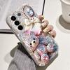 Милый Мишка со Стразами 2D Плоскостной Чехол для Телефона для Samsung Galaxy S26 S25 S24 FE S22 S23 Ultra Plus A56 A55 A37 A36 A27 A26 A16