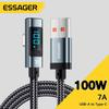 Essager 7A 100 Вт USB C кабель для быстрой зарядки цифровой дисплей локоть типа C кабель для Huawei Mate60 Pro Xiaomi Samsung Vivo шнур для передачи данных