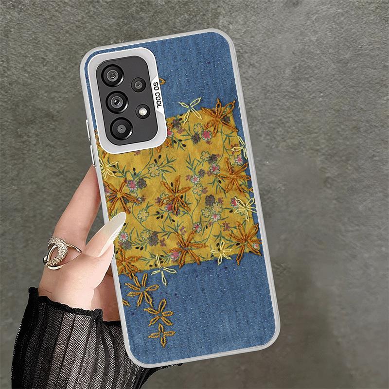 Retro Denim Pattern Soft Phone Case for Samsung A17 A16 A15 A14 A13 A57 A56 A55 A54 A53 A37 A36 A35 A34 A33 A26 A25 A24 A23 A52