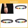 Men Gemstone Strand Bracelet Colorful Beads Energy Bracelet Healing Yoga Gift