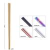 1Pair Tableware Stainless Steel Tableware Colorful Length 23cm Chopsticks