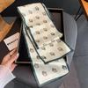 Длинный шелковый шарф женский весенний и летний новый маленький шелковый шарф печать имитация шелка сумка-завязка лента сладкий маленький шарф тренд