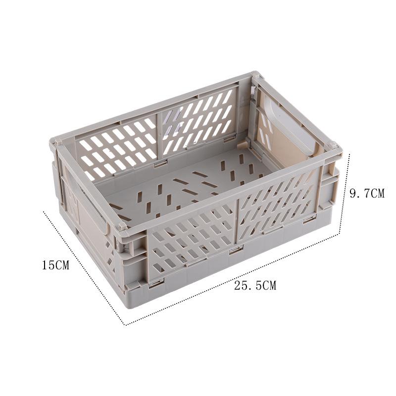 Carefully Selected Foldable Desktop Storage Basket - Plastic Hollow Design for Daily Home Use