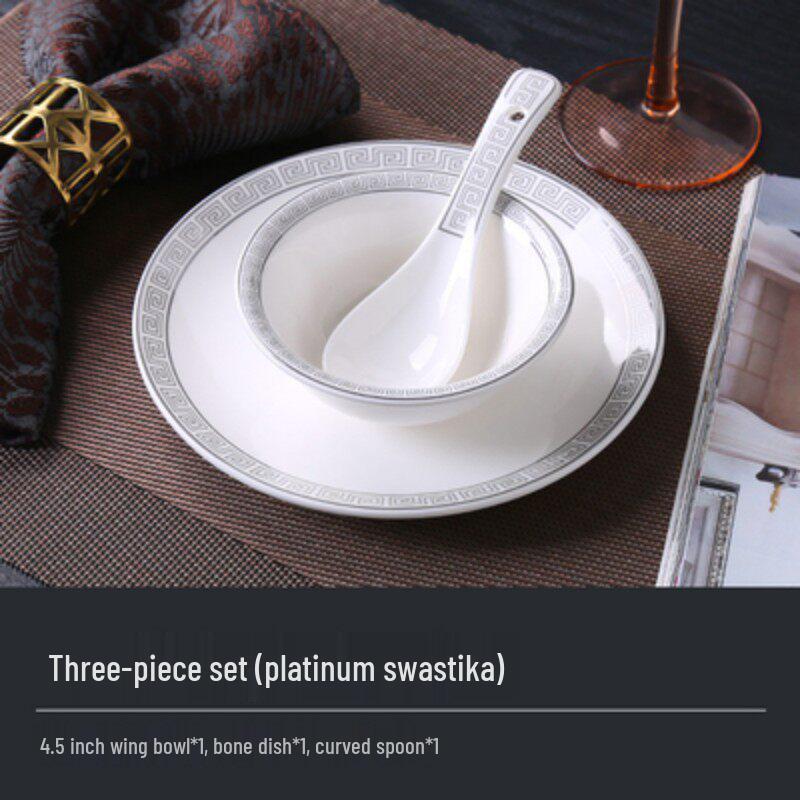 Роскошный керамический набор посуды - 4 предмета: высококачественные миски, тарелки и блюда для отелей и ресторанов