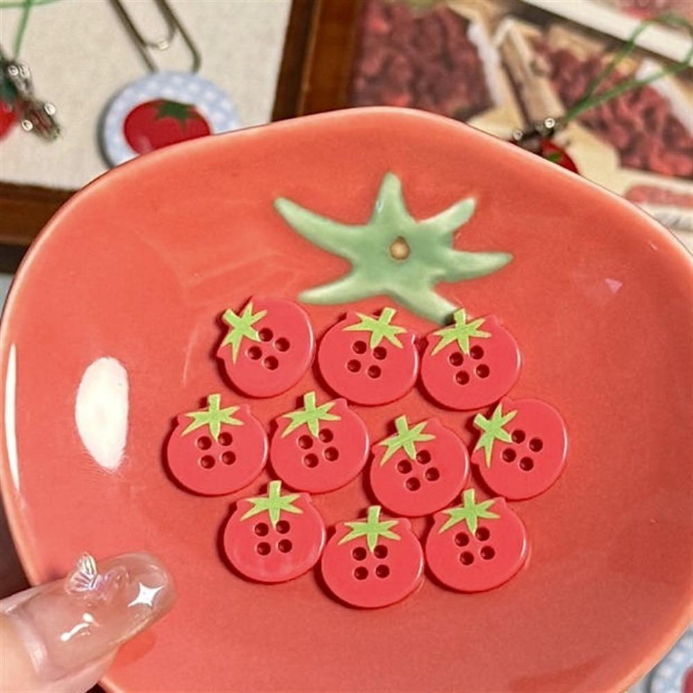 DIY 20 шт. Милые Мультяшные Помидор Снежинка Пластиковые Пуговицы Детское Пальто Кардиган Декор Пуговица Девочка Дети Одежда Швейные Аксессуары