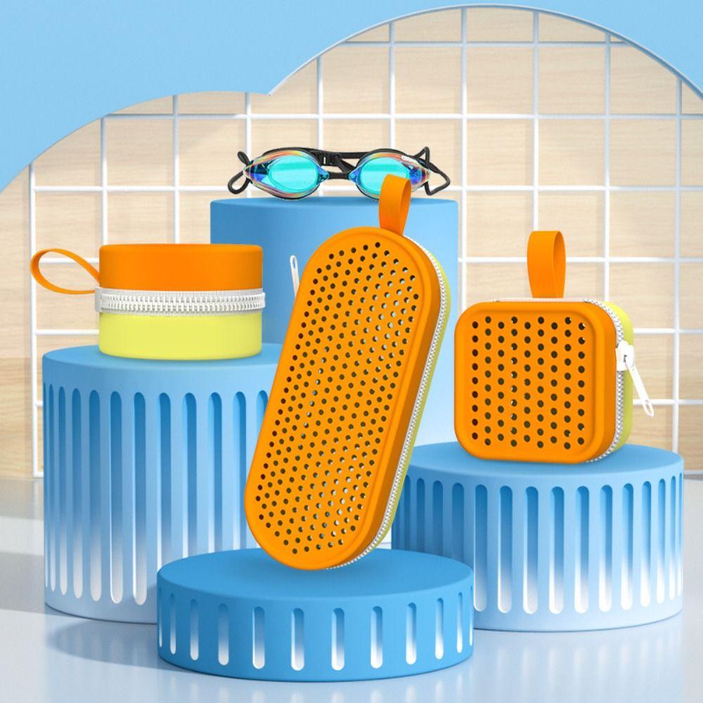 Dual-Sided Myopia Glasses Case Silicone Sun Glasses Protection Box  Swimmers