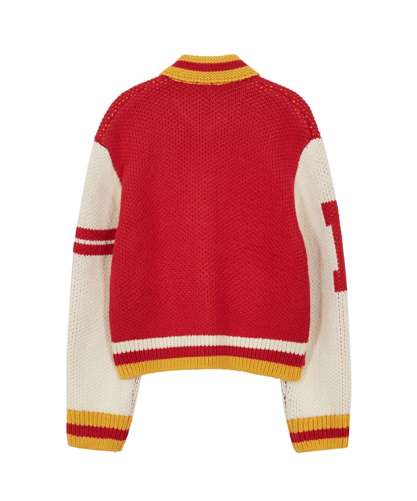 ILLIGO Ig Varsity Knit Zip-Up Red