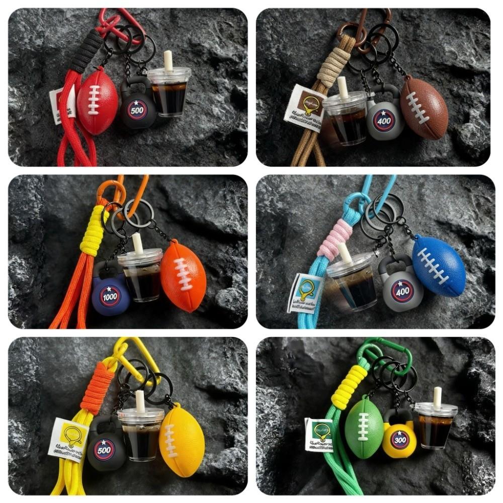 Water Cups Fitness Series Keychain Dopamine Iced Americano Pendant Fitness Prople