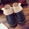 2024 женские зимние тапочки домашние спилковые кожаные водонепроницаемые хлопковые тапочки теплые домашние меховые парные нескользящие тапочки на платформе