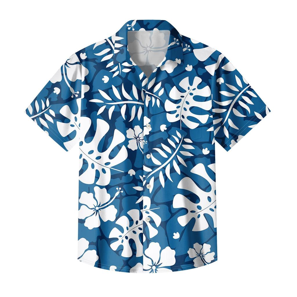 Гавайская рубашка для мужчин, мужские винтажные рубашки для боулинга на пуговицах, летняя пляжная рубашка с коротким рукавом