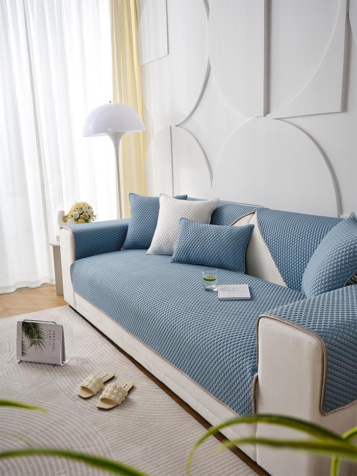 Mat, Blanket, Cover For Sofa Sofa 90X240 Cm, Navy Blue, Heart Pattern